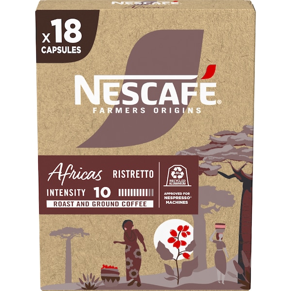 Nescafe Farmers Origin Africas Coffee Pods 18 pack