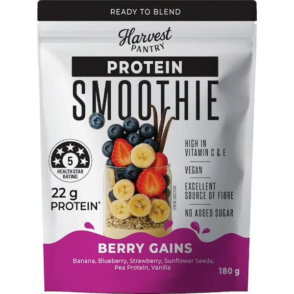 Harvest Pantry Protein Smoothie Berry Gains 180g