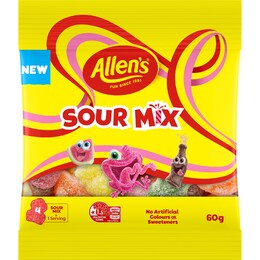 Allen's Sour Mix Lollies 60g – Woolworths