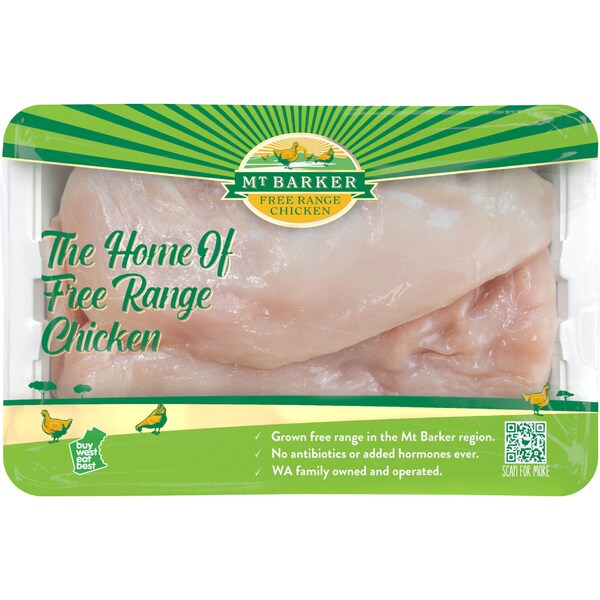 Mt Barker Free Range Chicken Breast Steaks 500g