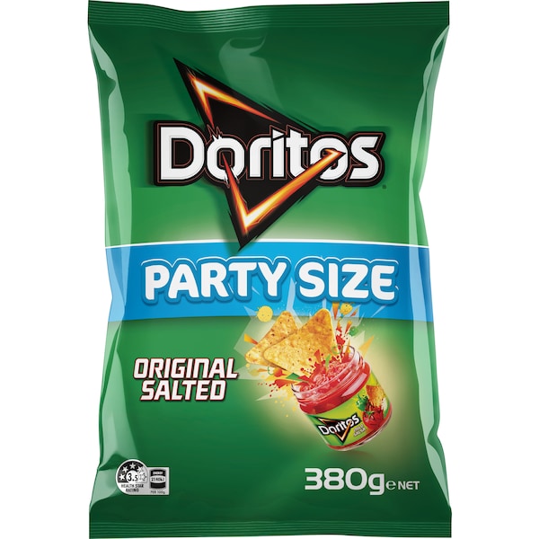 Doritos Original Salted Corn Chips Party Size 380g