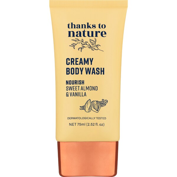 Thanks to Nature Creamy Body Wash Nourish Sweet Almond & Vanilla 75mL