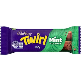 Cadbury Twirl Mint Chocolate Bar 35g – Woolworths