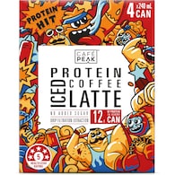 Cafe Peak Protein Iced Coffee Latte Cans