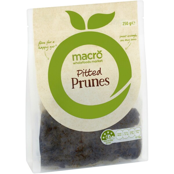 Macro Fruit Prunes Pitted 250g