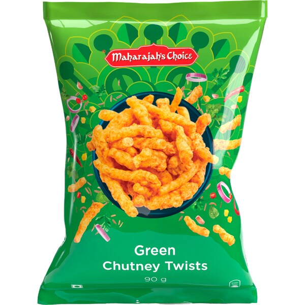 Maharajah's Choice Green Chutney Twists 90g