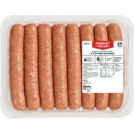 Market Value 8 Pack Thin BBQ Sausages