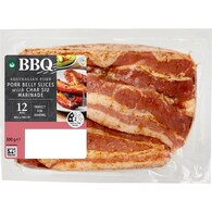 Woolworths BBQ Pork Belly Slices In Char Siu Marinade