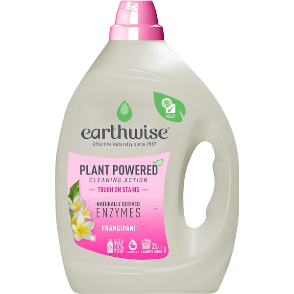 Earthwise Plant Powered Laundry Liquid Frangipani 2L