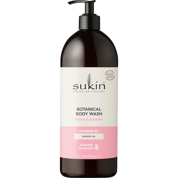 Sukin Botanical Body Wash Peony & Rosehip 1L