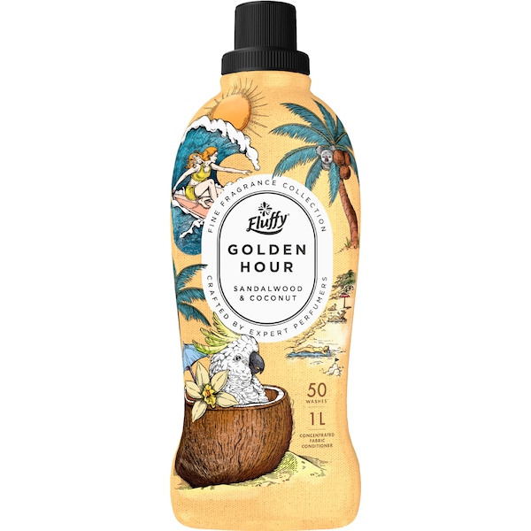 Fluffy Golden Hour Fabric Softener Sandalwood & Coconut 1L