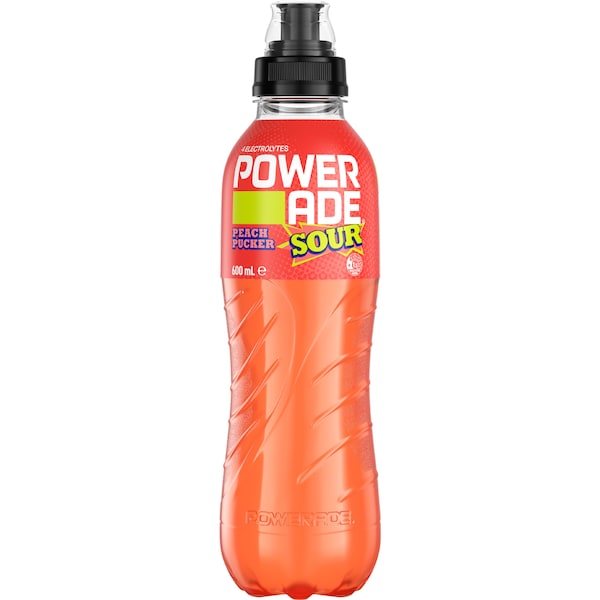 Powerade Sour Peach Sports Drink 600mL