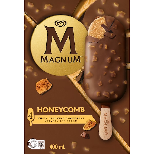 Magnum Honeycomb Ice Cream Sticks 4 pack