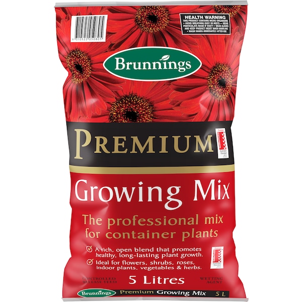 Brunnings Premium Growing Mix 5l