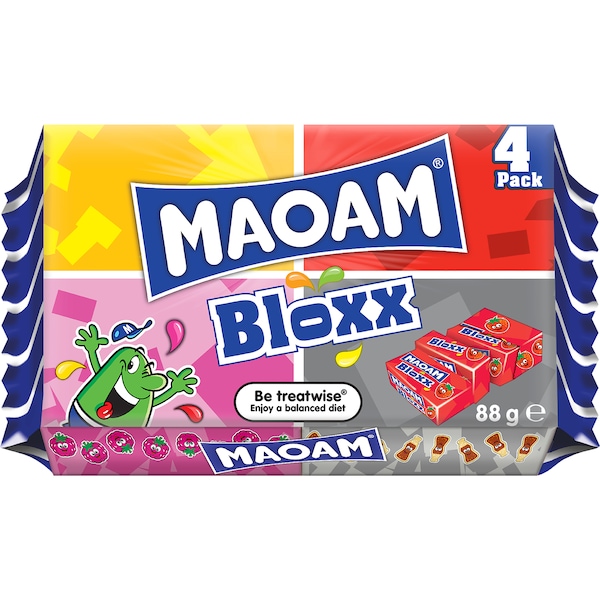Maoam Bloxx Fruit & Cola Lollies 88g
