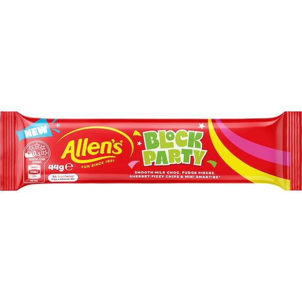 Allen's Block Party Milk Choc 44g