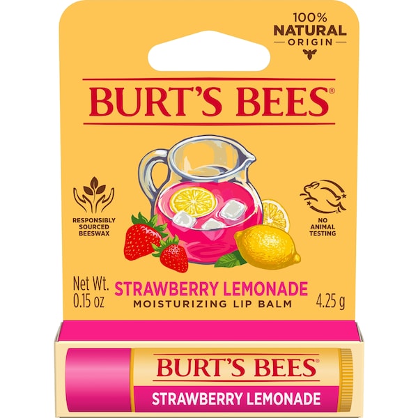 Burt's Bees Moisturising Lip Balm Strawberry Lemonade 4.25g