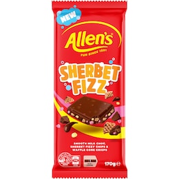 Allen's Sherbet Fizz Milk Choc Bar 170g – Woolworths