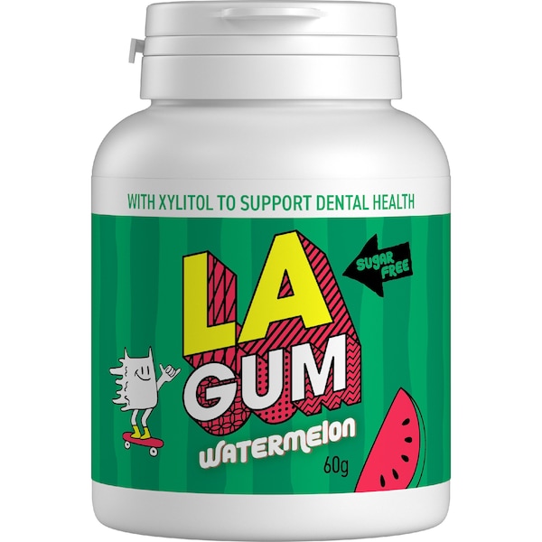 LA Watermelon Chewing Gum Gum Bottle 60g