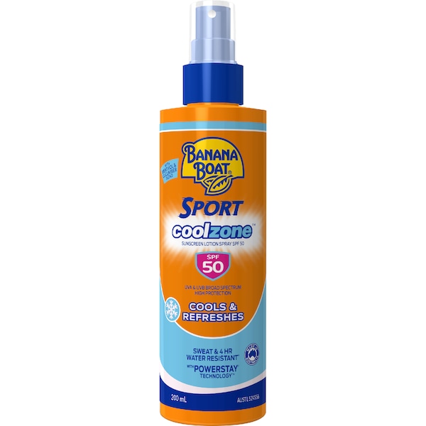 Banana Boat SPF 50 Sport Coolzone Sunscreen Spray 200mL