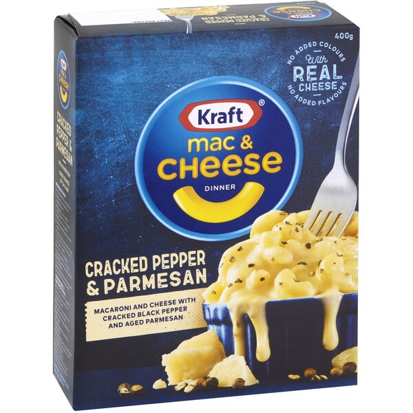 Kraft Mac & Cheese Cracked Pepper & Parmesan 400g