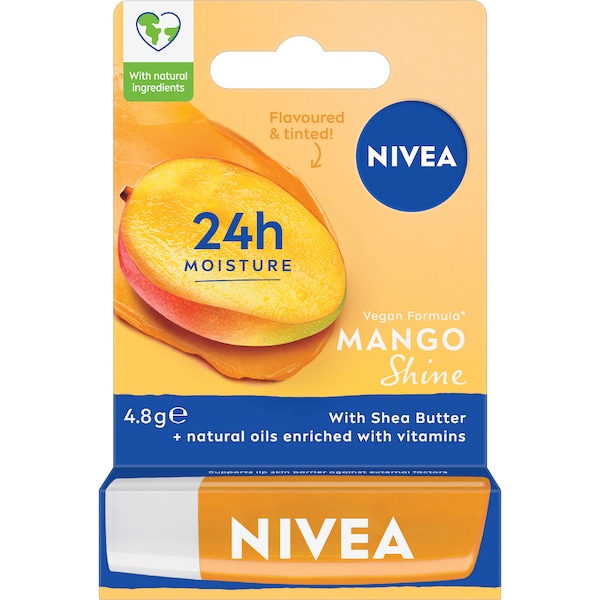 Nivea 24hr Moisture Mango Shine Lip Balm 4.8g