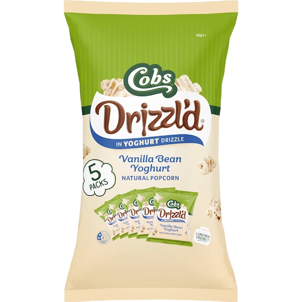 Cobs Drizzl'd Popcorn Vanilla Yoghurt 85g 5 pack