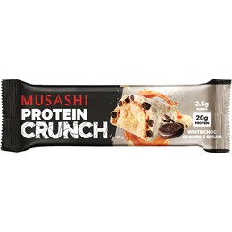 Musashi Protein Crunch Bar White Choc Cookies & Cream 55g – Woolworths