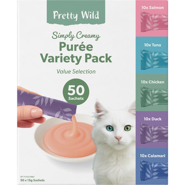 Pretty Wild Puree Variety Value Cat Treats 50 pack