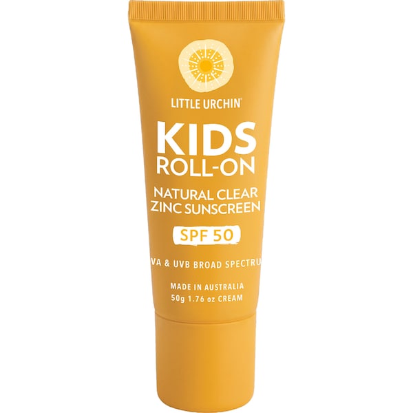 Little Urchin SPF 50 Kids Roll-on Natural Clear Zinc Sunscreen 50g