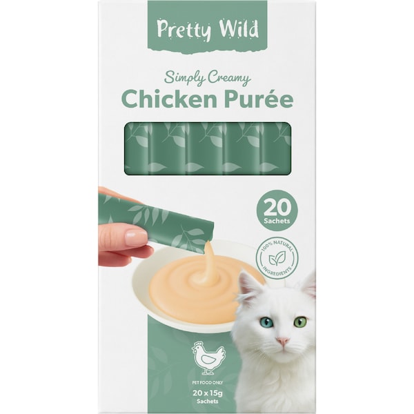 Pretty Wild Chicken Puree Cat Treats 20 pack