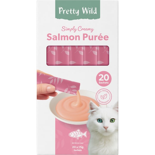 Pretty Wild Salmon Puree Cat Treats 20 pack