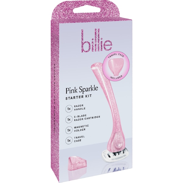 Billie Pink Sparkle Razor Starter Kit With Case each