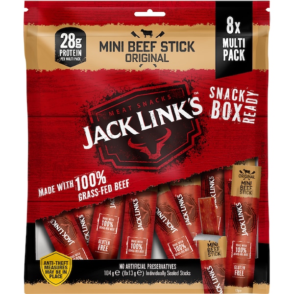 Jack Link's Mini Beef Sticks Original 13g x 8 pack
