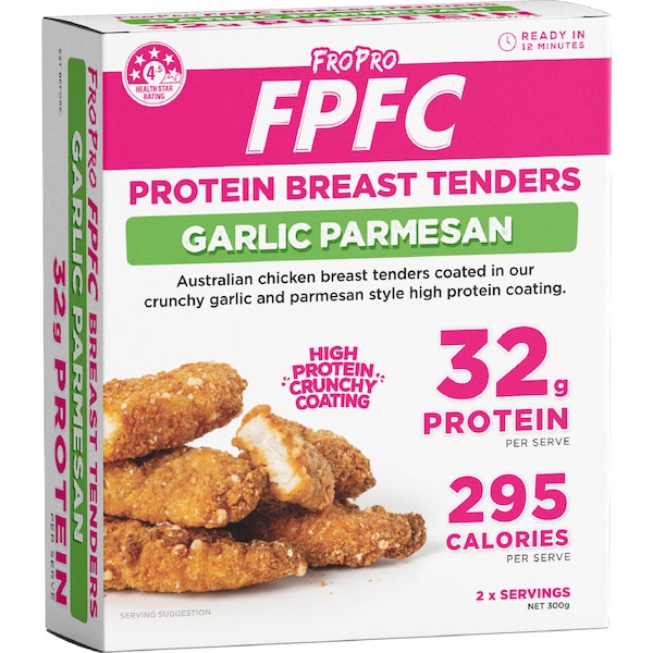 FroPro Protein Breast Tenders Garlic Parmesan 300g