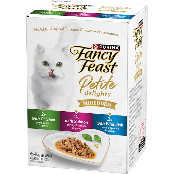 Fancy Feast Petite Delights Shredded Mixed Variety 40g x 6 pack