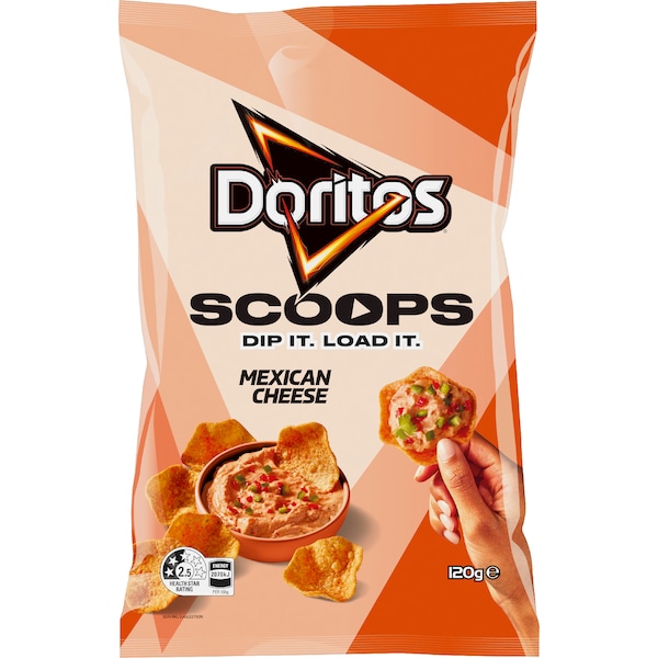 Doritos Scoops Corn Chips Mexican Cheese 120g