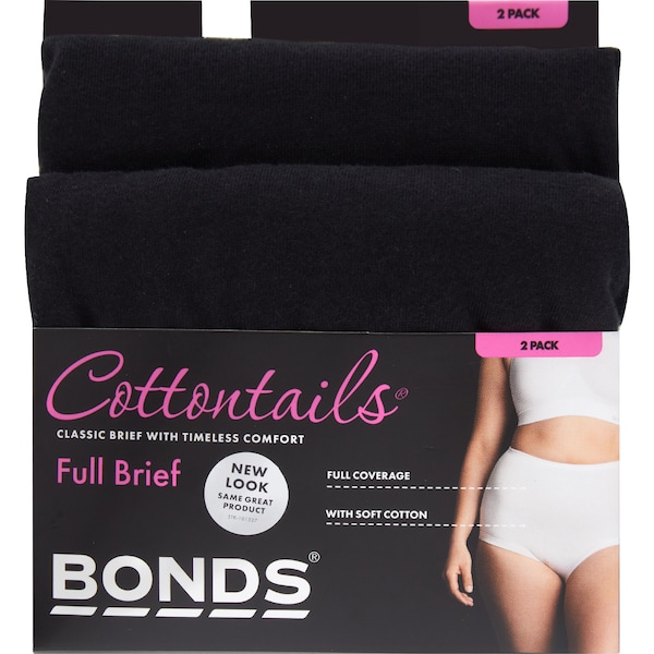 Bonds Ladies Cottontail Full Brief Size 16 Assorted 2 pack