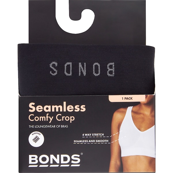 Bonds Ladies Comfy Crop Bra Size M Assorted each