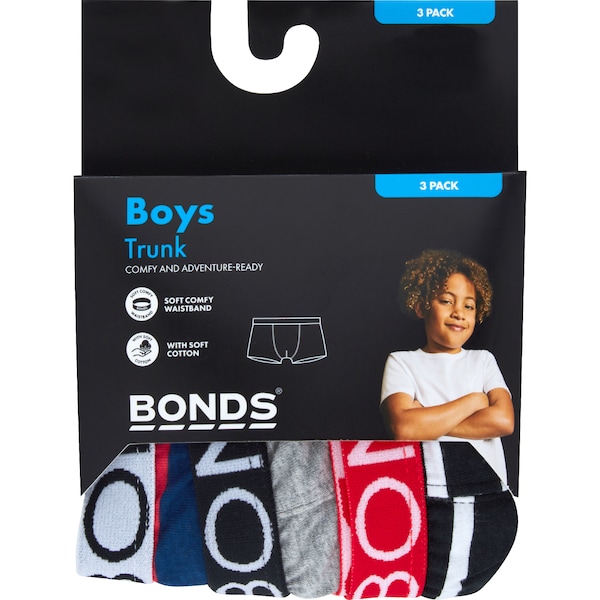 Bonds Boys Trunks Size 12-16 3 pack