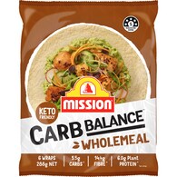 Mission Carb Balance Wholemeal Wraps