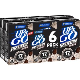 Up&Go Protein Energize Cookies & Cream Liquid Breakfast 250mL x 6 pack – Woolworths