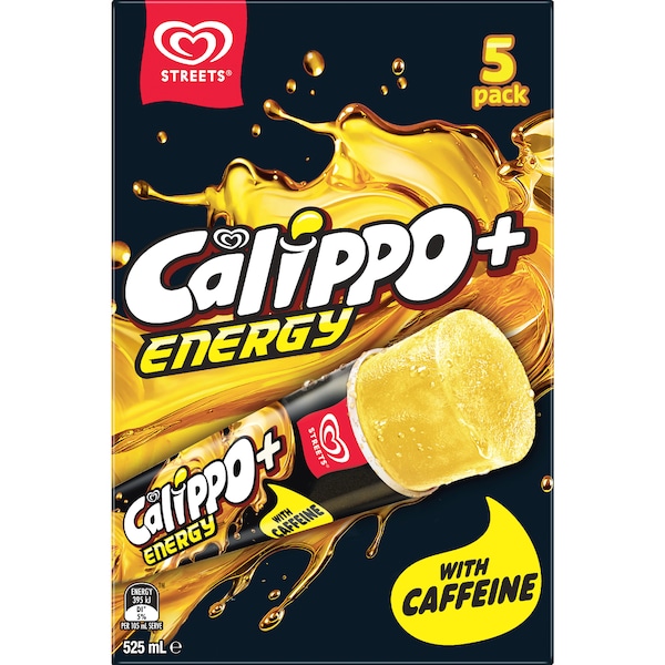 Streets Calippo+ Energy Ice Blocks 525mL 5 pack