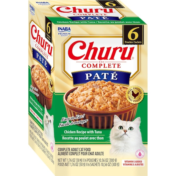 Churu Complete Pate Wet Cat Food Chicken With Tuna 50g x 6 pack