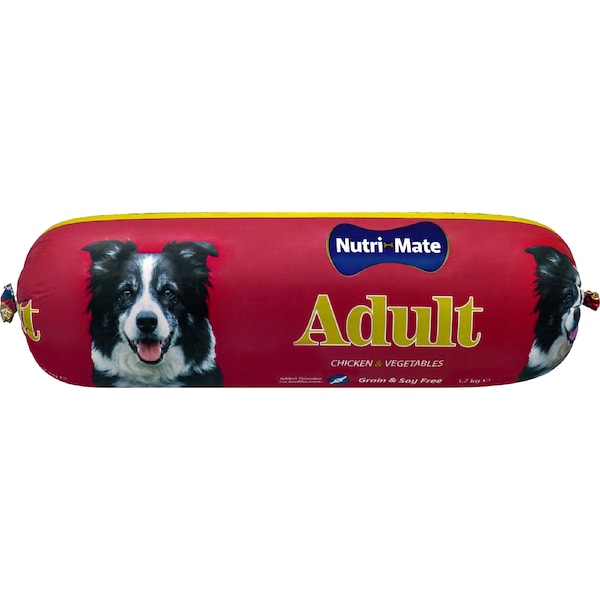Nutri-Mate Adult Dog Food Roll Chicken & Vegetables 1.7kg