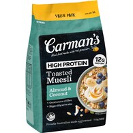 Carman's High Protein Toasted Muesli Almond & Coconut
