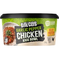 Bite Club Garlic Pepper Chicken Rice Bowl
