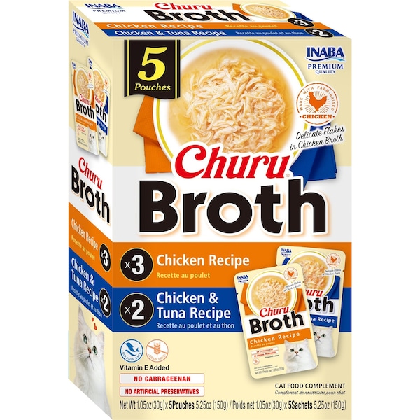 Churu Broth Wet Cat Food Chicken & Tuna 30g x 5 pack