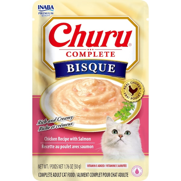 Churu Complete Bisque Cat Food Chicken With Salmon 50g