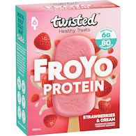 Twisted Healthy Treats Froyo Protein Dessert Sticks Strawberries & Cream